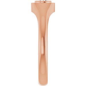 18K Rose Gold 3.75 mm Round Bezel-Set Ring Mounting – image 7