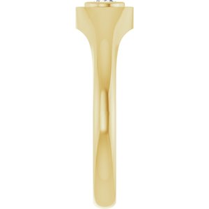 14K Yellow Gold 3.75 mm Round Bezel-Set Ring Mounting – image 7