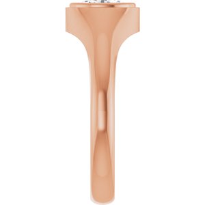14K Rose Gold 7x5 mm Oval Bezel-Set Ring Mounting – image 7