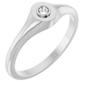 Platinum 2.25 mm Round Bezel-Set Ring Mounting – image 2