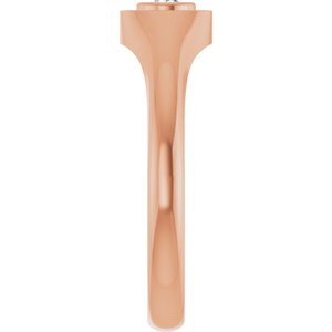 18K Rose Gold 3.4 mm Round Bezel-Set Ring Mounting – image 7