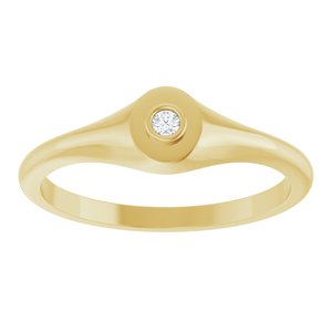 18K Yellow Gold 2 mm Round Bezel-Set Ring Mounting – image 5