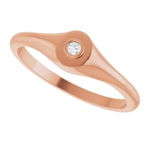 14K Rose Gold 2 mm Round Bezel-Set Ring Mounting – image 8