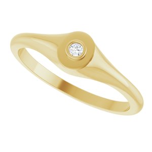 18K Yellow Gold 2 mm Round Bezel-Set Ring Mounting – image 8