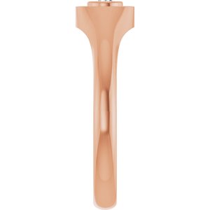14K Rose Gold 3.2 mm Round Bezel-Set Ring Mounting – image 7