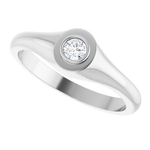 Continuum Sterling Silver 3.4 mm Round Bezel-Set Ring Mounting – image 8