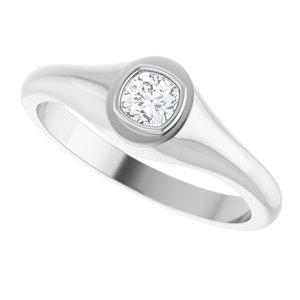 Sterling Silver 4x4 mm Cushion Bezel-Set Ring Mounting – image 8