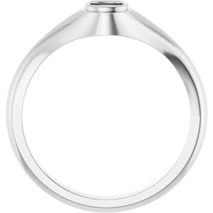 Sterling Silver 4x4 mm Cushion Bezel-Set Ring Mounting – image 4
