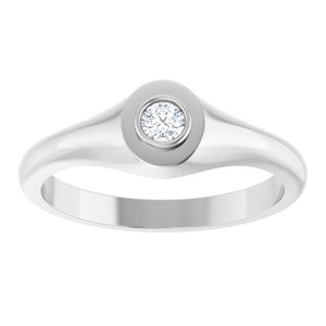 Continuum Sterling Silver 3.2 mm Round Bezel-Set Ring Mounting – image 5