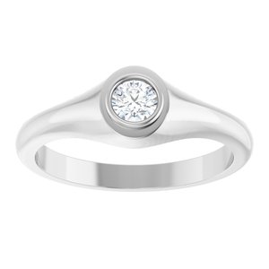 Platinum 4.1 mm Round Bezel-Set Ring Mounting – image 5