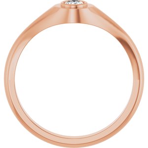10K Rose Gold 4.5x3.5 mm Oval Bezel-Set Ring Mounting – image 3