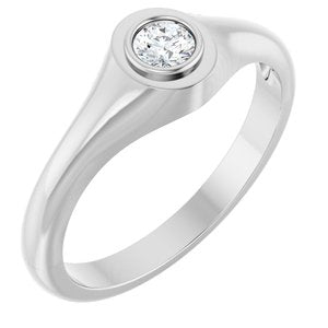 Continuum Sterling Silver 3.8 mm Round Bezel-Set Ring Mounting