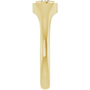 18K Yellow Gold 4.1 mm Round Bezel-Set Ring Mounting – image 7