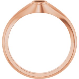 10K Rose Gold 3.8 mm Round Bezel-Set Ring Mounting – image 4