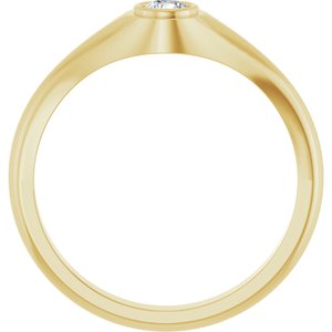 10K Yellow Gold 3.8 mm Round Bezel-Set Ring Mounting – image 3