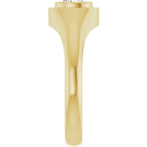 14K Yellow Gold 5.5x5.5 mm Cushion Bezel-Set Ring Mounting – image 7