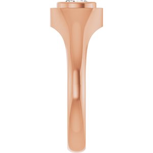 18K Rose Gold 5.5x5.5 mm Cushion Bezel-Set Ring Mounting – image 7