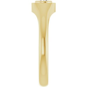 18K Yellow Gold 3.8 mm Round Bezel-Set Ring Mounting – image 7