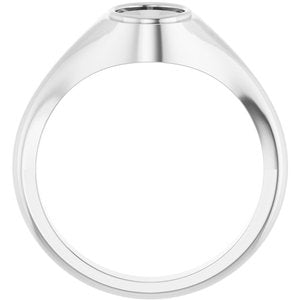 Sterling Silver 8x6 mm Oval Bezel-Set Ring Mounting – image 4