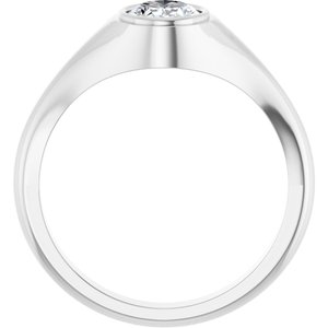 Continuum Sterling Silver 8x6 mm Oval Bezel-Set Ring Mounting – image 3