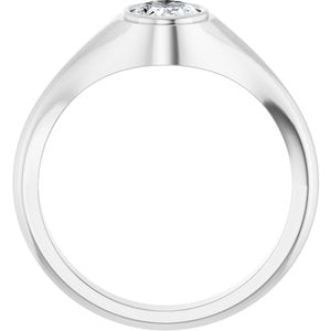 Continuum Sterling Silver 7.5x5.5 mm Oval Bezel-Set Ring Mounting – image 3
