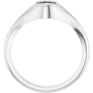 Continuum Sterling Silver 7.5x5.5 mm Oval Bezel-Set Ring Mounting – image 4