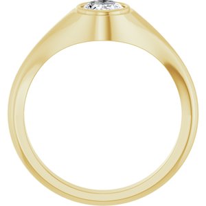10K Yellow Gold 7.5x5.5 mm Oval Bezel-Set Ring Mounting – image 3