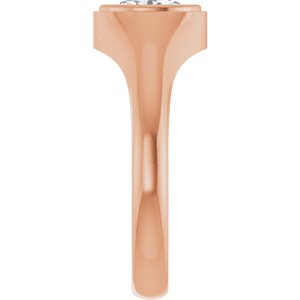 14K Rose Gold 7.5x5.5 mm Oval Bezel-Set Ring Mounting – image 7