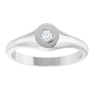 Continuum Sterling Silver 3 mm Round Bezel-Set Ring Mounting – image 5