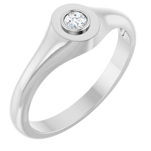 Continuum Sterling Silver 3 mm Round Bezel-Set Ring Mounting