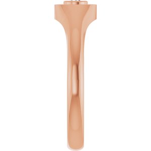 14K Rose Gold 3 mm Round Bezel-Set Ring Mounting – image 7
