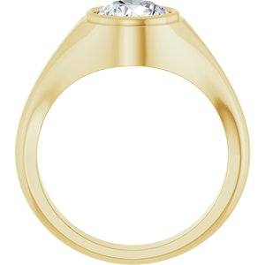 14K Yellow Gold 8.2 mm Round Bezel-Set Ring Mounting – image 3