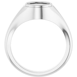 Sterling Silver 8.2 mm Round Bezel-Set Ring Mounting – image 4