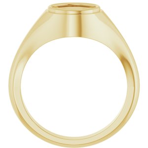 14K Yellow Gold 8.2 mm Round Bezel-Set Ring Mounting – image 4