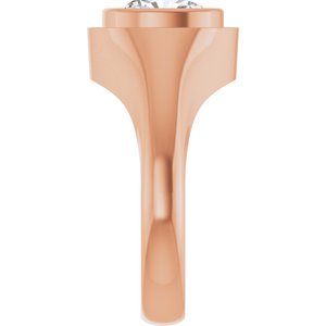 18K Rose Gold 9x9 mm Cushion Bezel-Set Ring Mounting – image 7