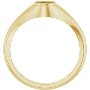 18K Yellow Gold 5.2 mm Round Bezel-Set Ring Mounting – image 4