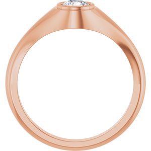 10K Rose Gold 5.2 mm Round Bezel-Set Ring Mounting – image 3