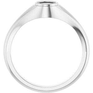 Continuum Sterling Silver 5.2 mm Round Bezel-Set Ring Mounting – image 4