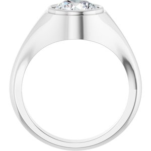 Sterling Silver 8.8 mm Round Bezel-Set Ring Mounting – image 3