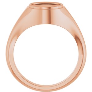 14K Rose Gold 8.8 mm Round Bezel-Set Ring Mounting – image 4