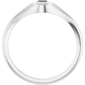 18K White Gold 3.75x2.5 mm Emerald Bezel-Set Ring Mounting – image 4