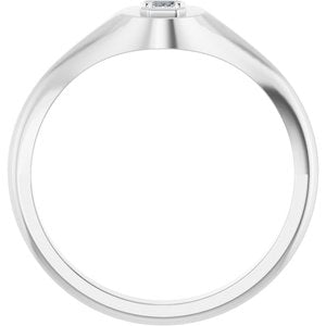 Continuum Sterling Silver 3.75x2.5 mm Emerald Bezel-Set Ring Mounting – image 3