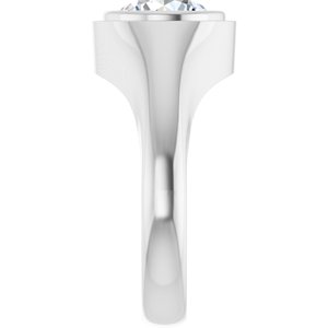 Continuum Sterling Silver 8.8 mm Round Bezel-Set Ring Mounting – image 7