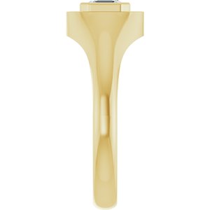 18K Yellow Gold 5x5 mm Asscher Bezel-Set Ring Mounting – image 7