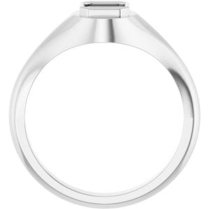 Sterling Silver 5x5 mm Asscher Bezel-Set Ring Mounting – image 4