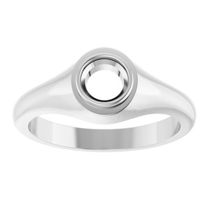Platinum 5.5 mm Round Bezel-Set Ring Mounting – image 6