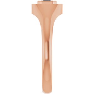 14K Rose Gold 4x4 mm Asscher Bezel-Set Ring Mounting – image 7