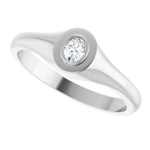 Sterling Silver 4x3 mm Oval Bezel-Set Ring Mounting – image 8
