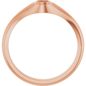 10K Rose Gold 3x3 mm Cushion Bezel-Set Ring Mounting – image 4