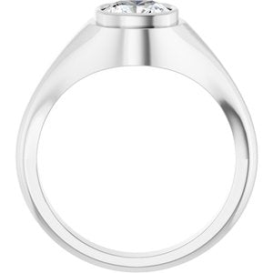 Continuum Sterling Silver 7x7 mm Cushion Bezel-Set Ring Mounting – image 3